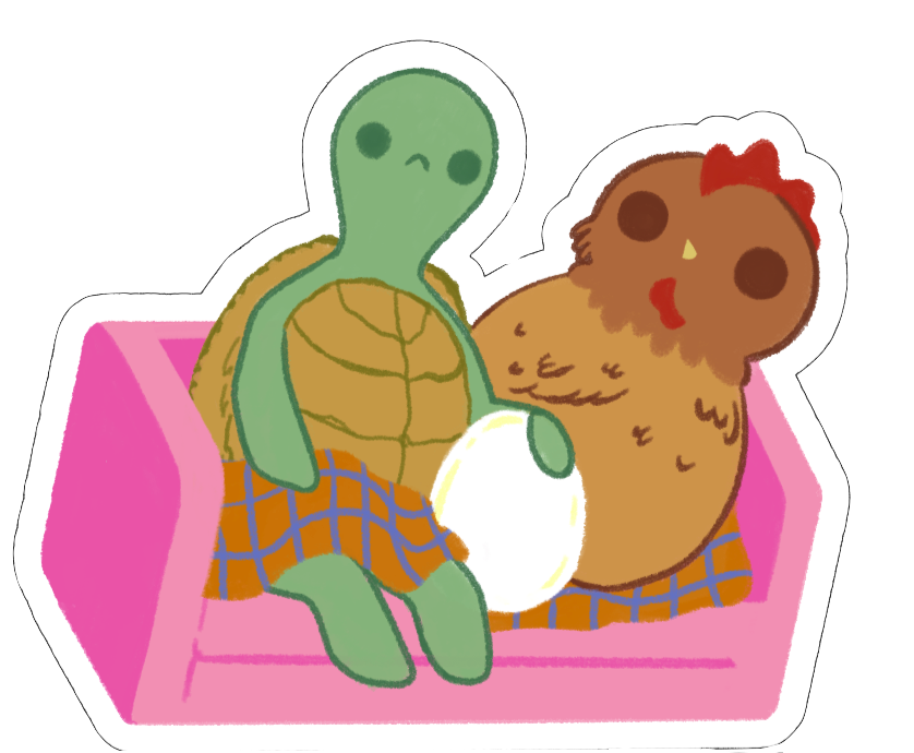 "Chicken or the..." Sticker